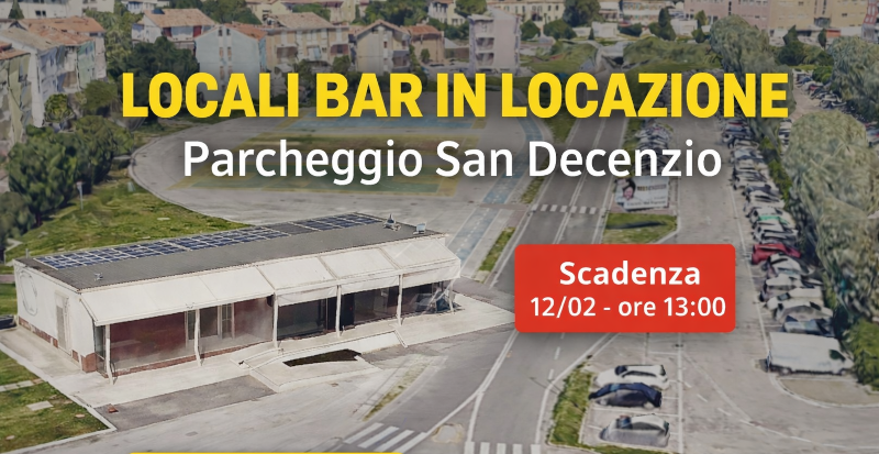Manifestazione di interesse per la locazione del bar del parcheggio “San Decenzio”